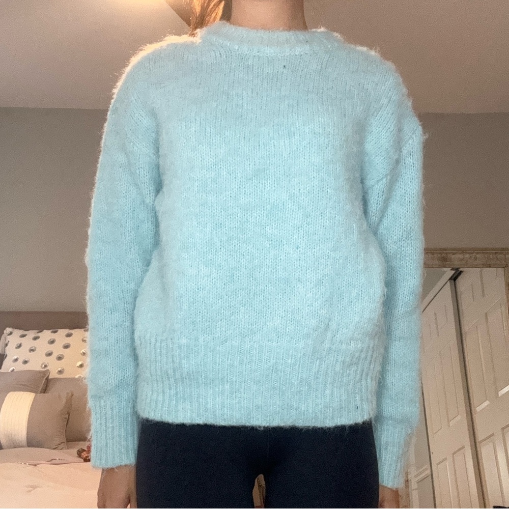 A New Day Light Blue Fuzzy Soft Sweater - Size Extra Small (XS)